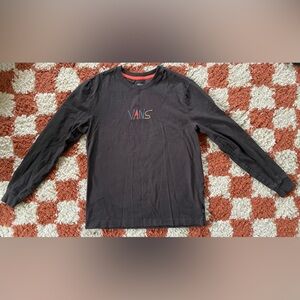 Vans Black Long Sleeve Shirt with Multicolor Logo